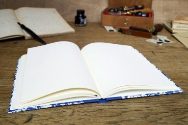 Notebook, hard cover, pages unlined
